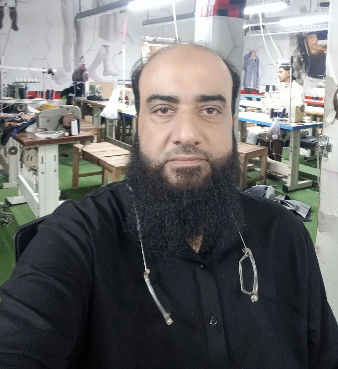 Imran, Founder and CEO of PK Amigos Impex, inside a manufacturing facility